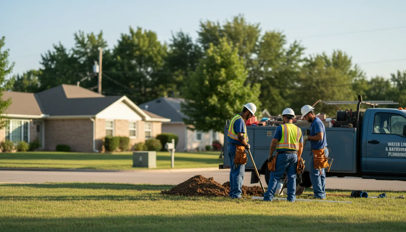 Residential water line and bathroom plumbing service in Channing, TX